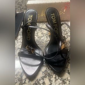 Authentic Black Tomford Padlock Heels- only worn once sz 38.5